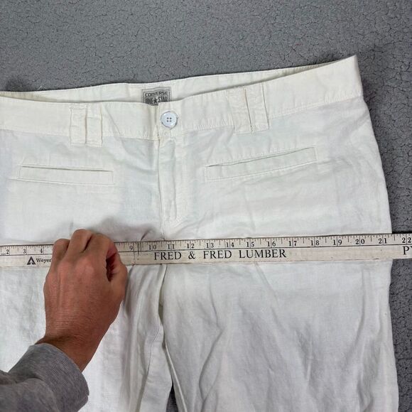 Converse One Star Women's Linen Off White Cotton Linen Blend Pants Sz 16 Fit 3 - Picture 7 of 11